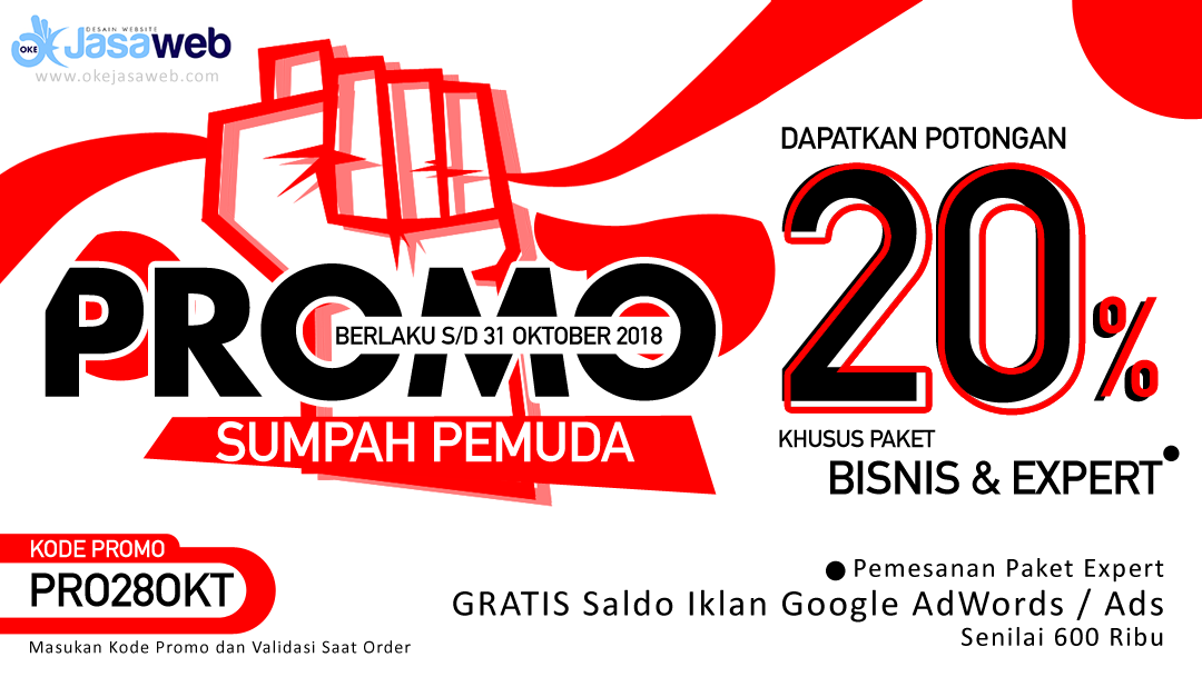 Promo Spesial Sumpah Pemuda, Berakhir Tanggal 31 Oktober 2018